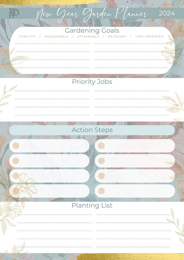 Victoria Hooper-Duckham Home 4 New year Garden Planner VH-D
