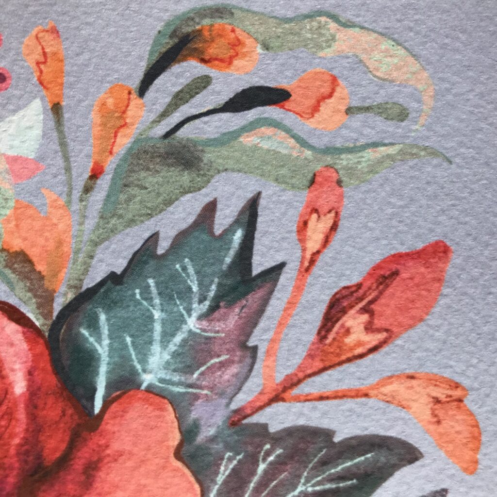 detail of a floral watercolour