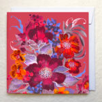 Anemone Spray Greetings Card