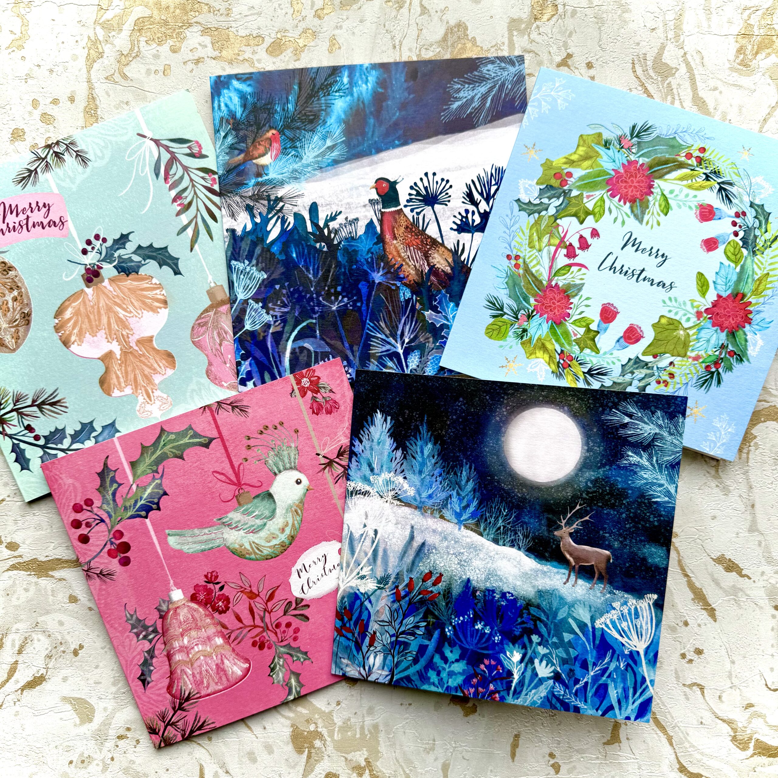 Five pack of Christmas Cards